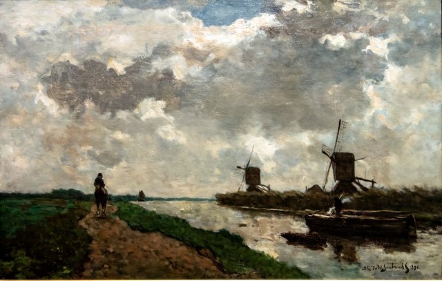 Polder Landscape with Windmills by Johan Hendrik Weissenbruch