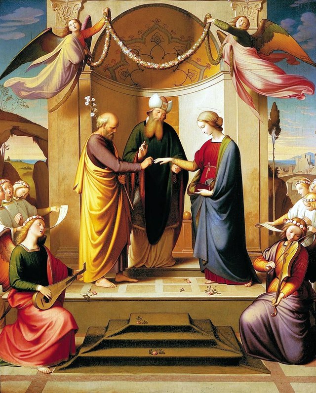 Marriage of the Virgin (Sposalizio). by Johann Friedrich Overbeck