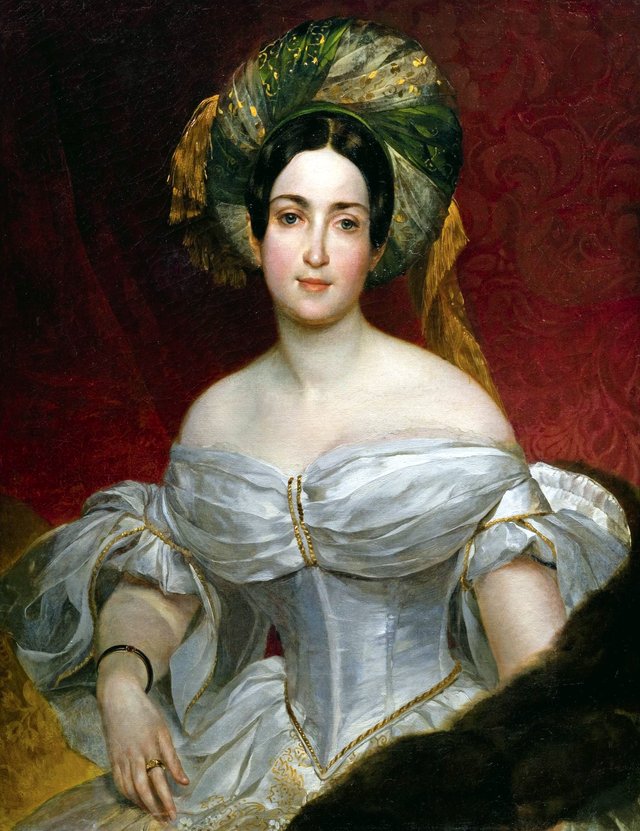 Portrait :en:Aurora Karamzina (née Stjernvall) by Karl Bryullov