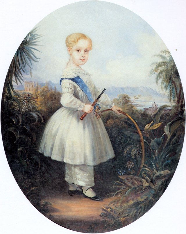 Afonso, Prince Imperial of Brazil, eldest son of Pedro II. 1846. by Johann Moritz Rugendas