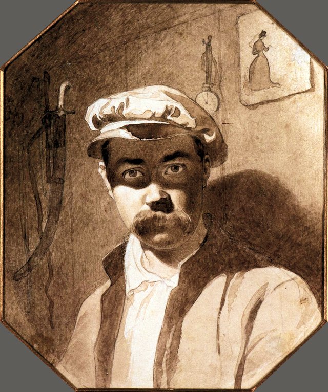 Self-portrait by Taras Shevchenko