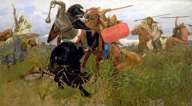Battle between the Scythians and the Slavs by Viktor Vasnetsov