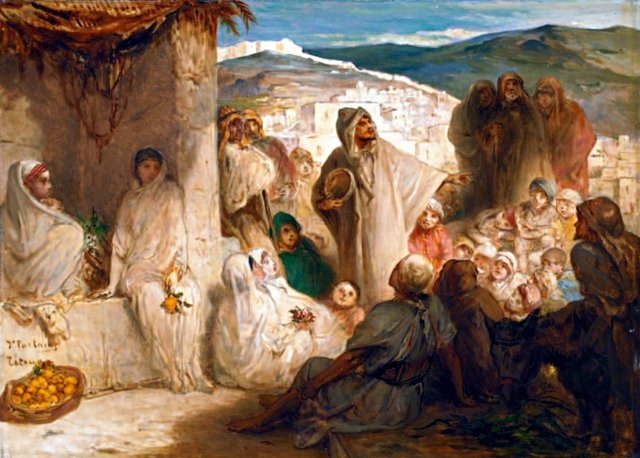 The story teller in Tétouan by Jean-François Portaels