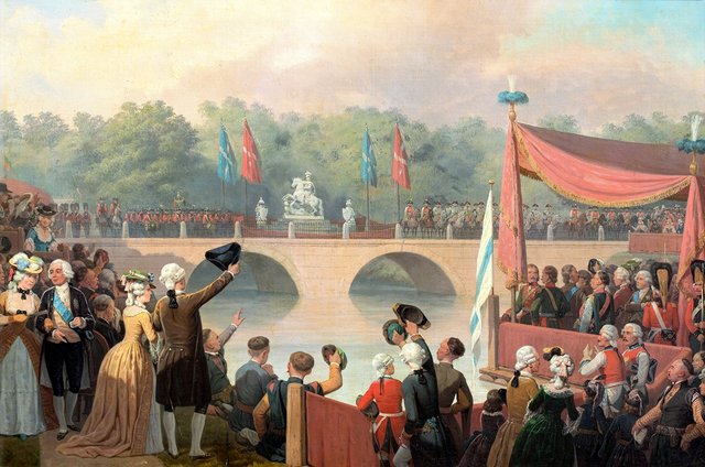 Odsłonięcie pomnika Jana III Sobieskiego w Łazienkach by January Suchodolski