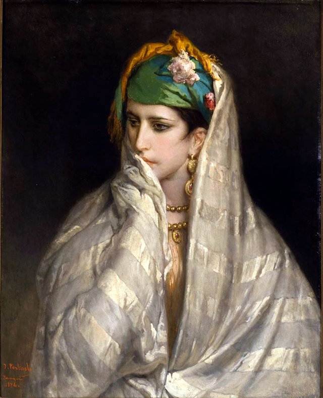 Portrait of a young North-African woman by Jean-François Portaels