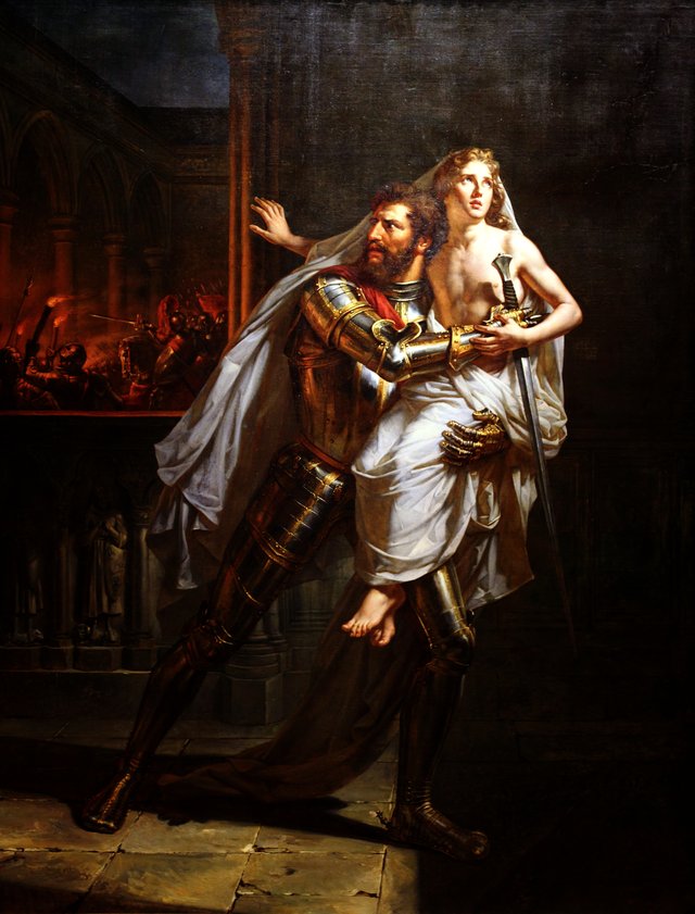 Tanneguy Du Châtel sauvant le Dauphin (futur Charles VII) by Auguste Couder
