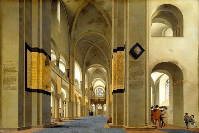 Interior of the Saint Mary Church in Utrecht by Pieter Jansz. Saenredam