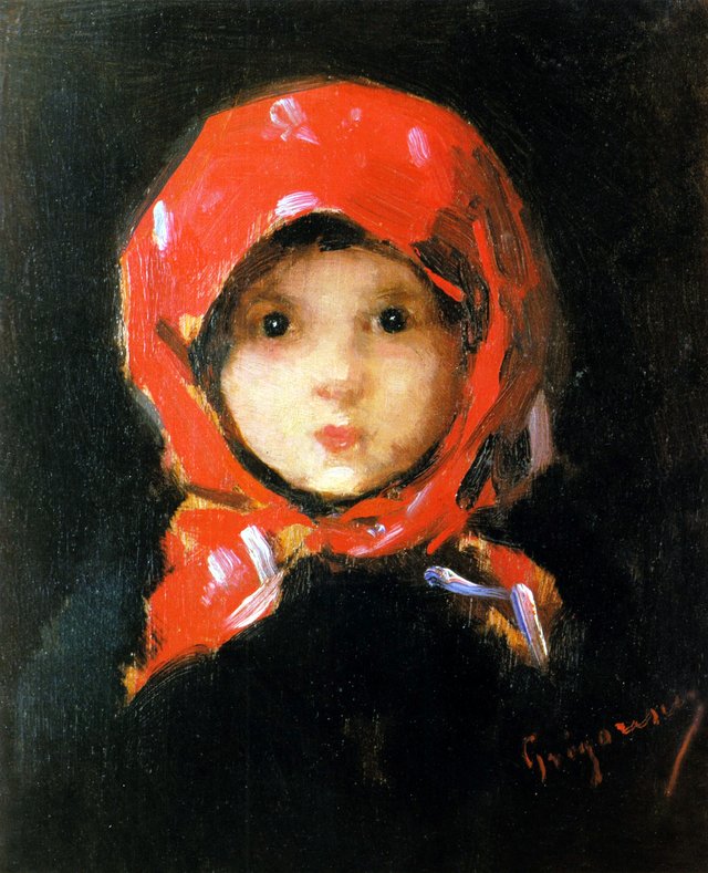 Portrait of a little girl by Nicolae Grigorescu