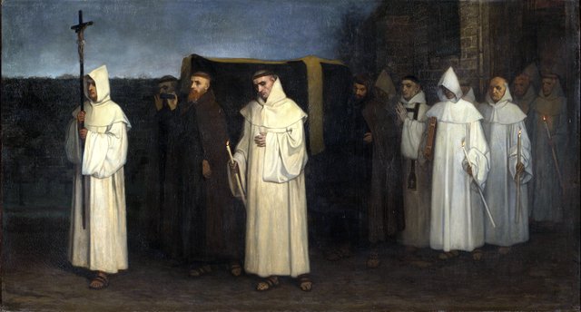 Funeral of a Trappist monk by Constantin Meunier