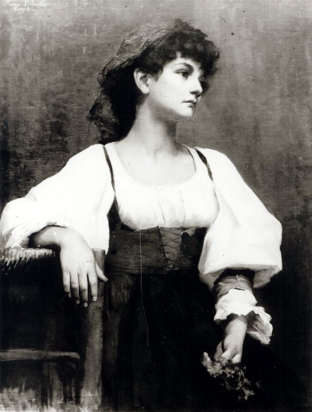 Italian woman. by Anna Bilińska-Bohdanowicz