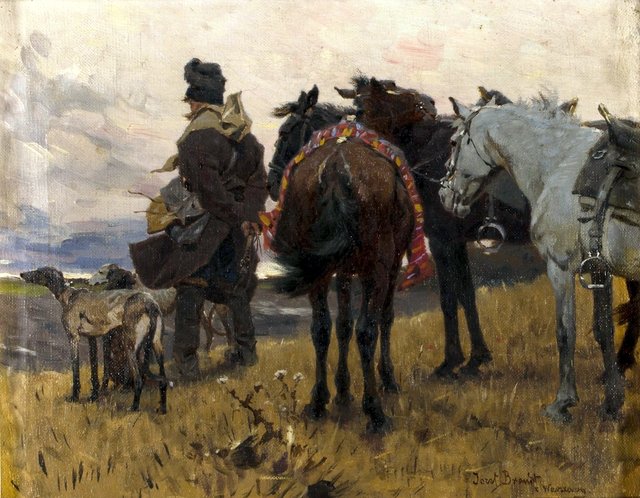Odpoczynek w stepie by Józef Brandt