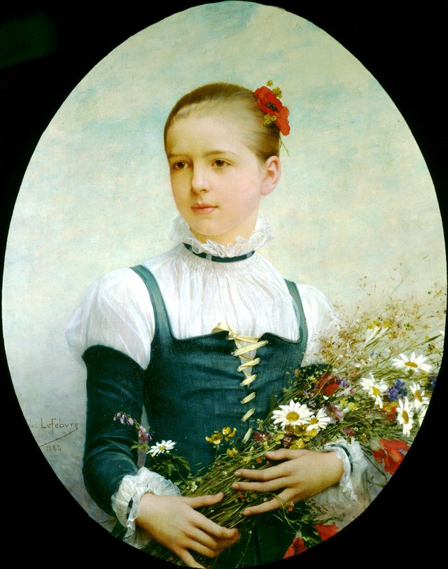Porträt der Edna Barger of Connecticut by Jules Lefebvre