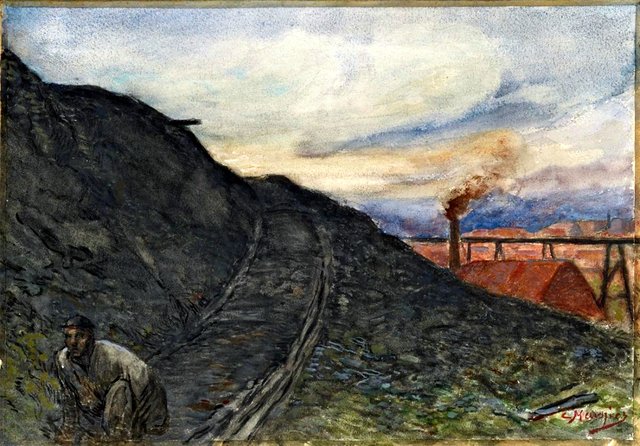 Path descending from the slag heap by Constantin Meunier