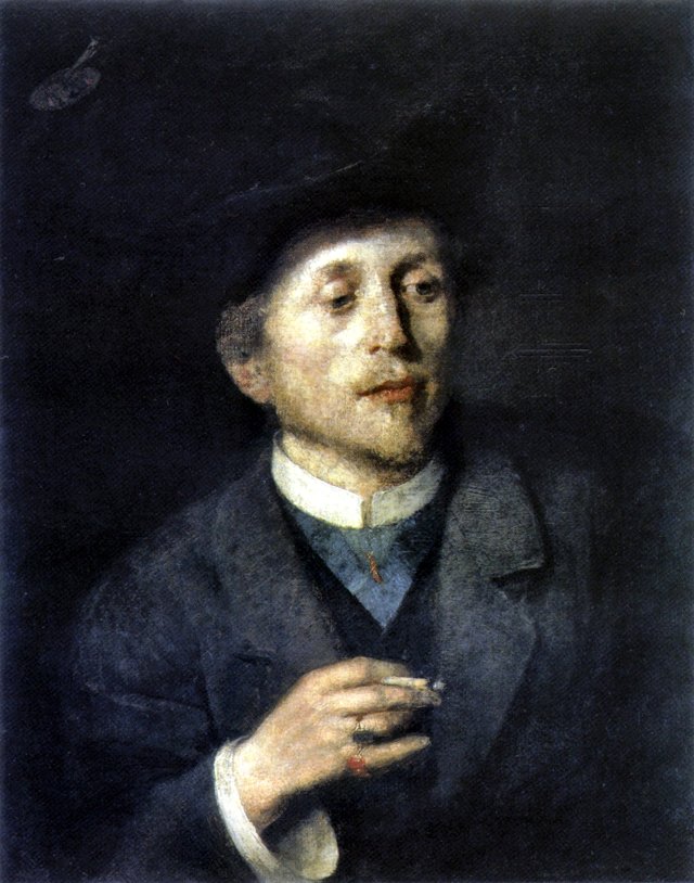 Selbstporträt by Anton Ažbe