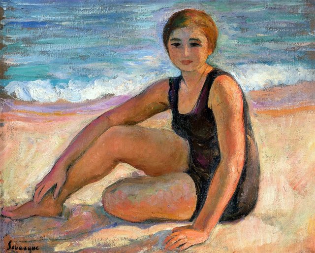La Baigneuse au maillot noir by Henri Lebasque
