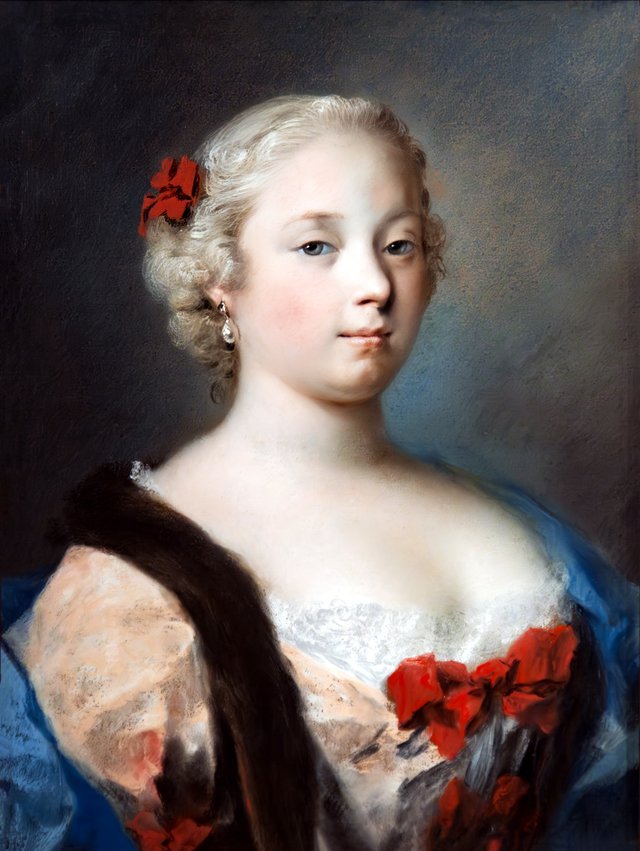 Portait of young woman by Rosalba Carriera