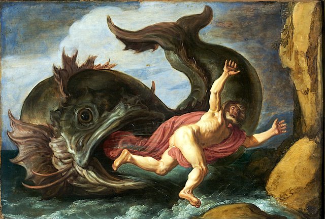 Jonah and the whale (Jonah 2:10) by Pieter Lastman