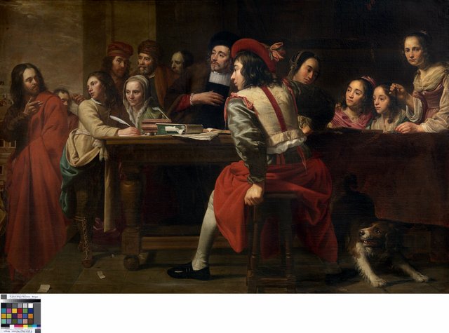 De roeping van Mattheus by Jacob van Oost