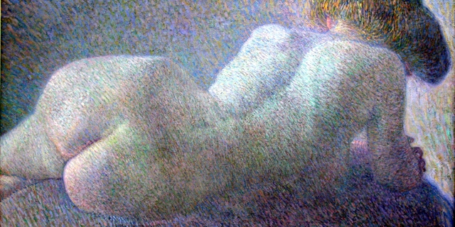 Reclining nude by Leo Gestel