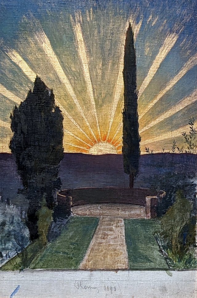 Sunset from the blue villa by Prince Eugen, Duke of Närke
