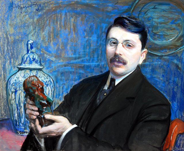 Portret profesora Stanisława Szwarca by Leon Wyczółkowski