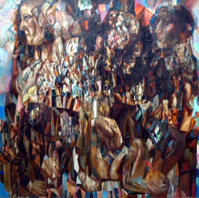 Composition. Faces. by Pavel Filonov