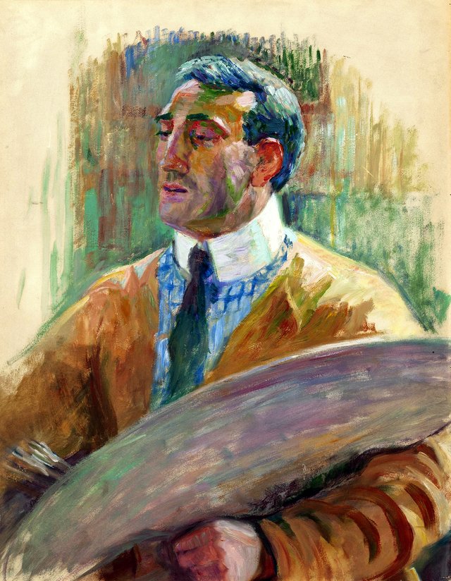 Self-portrait with a palette by Théo van Rysselberghe