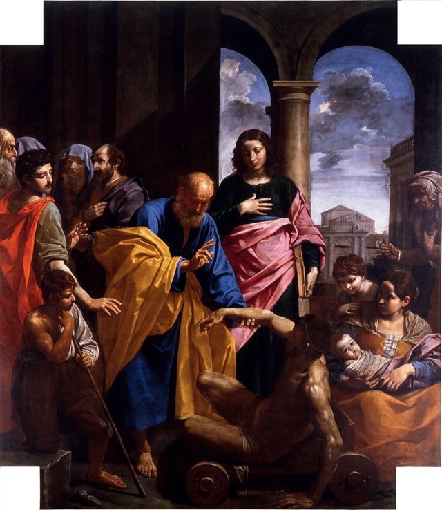 Saint Peter healing the cripple by Simone Cantarini