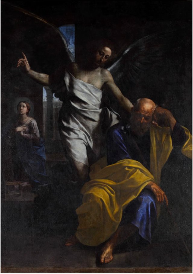 The dream of St Joseph by Simone Cantarini