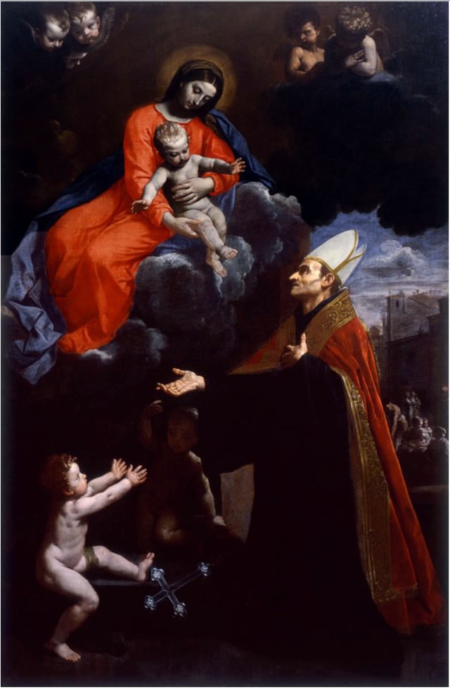 Saint Thomas of Villanova by Simone Cantarini