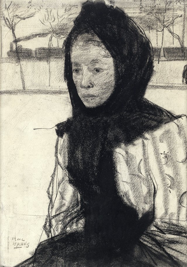 Woman with headscarf by Isaac Israëls