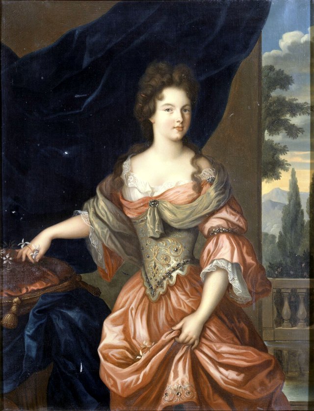 Marie Anne de Bourbon, Duchess of Vendôme (1678-1718) by Hippolyte Flandrin