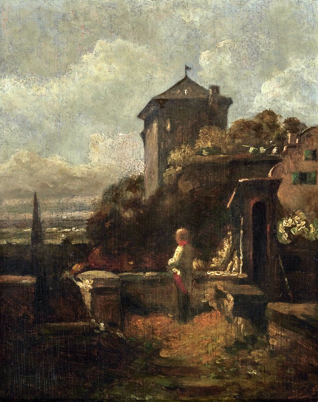 Sentinel on the ramparts by Carl Spitzweg