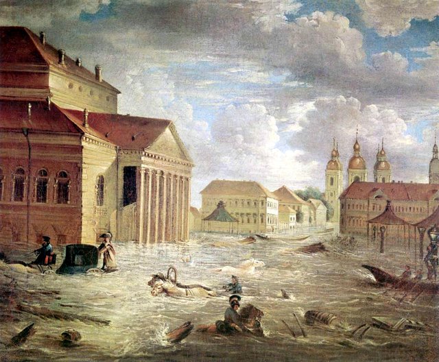 November 7, 1824 in the square at the Bolshoi Theatre by Fyodor Alekseyev