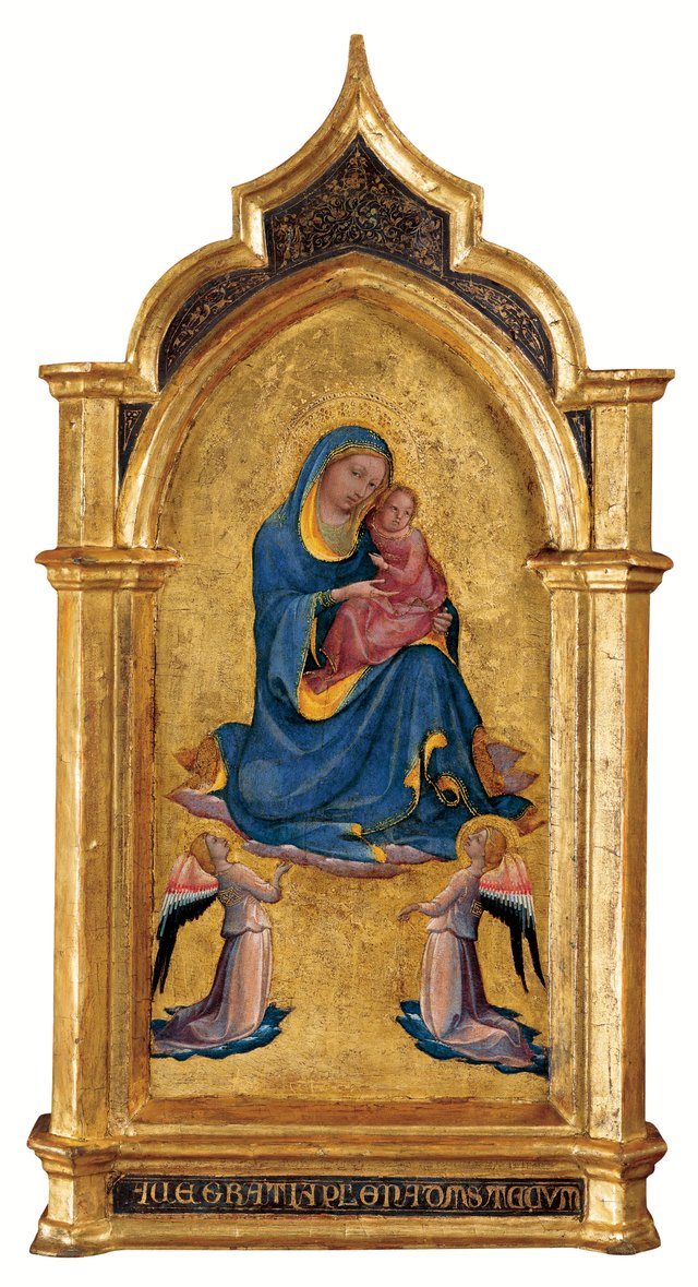 The Madonna of Humility with two Angels by Lorenzo Monaco