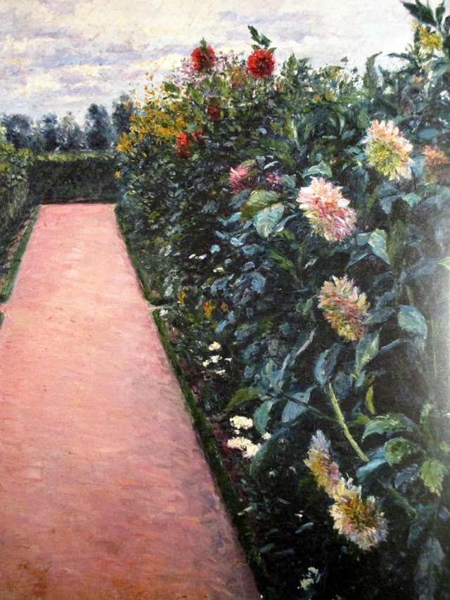 Gartenweg und Dahlienbeet, Petit Gennevilliers by Gustave Caillebotte