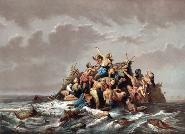 A Flood on Java by Raden Saleh