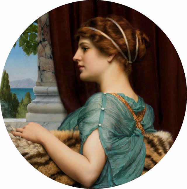 A Pompeian lady by John William Godward