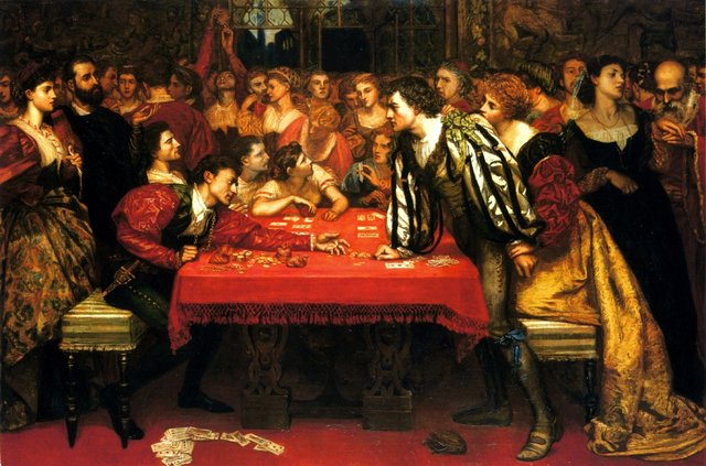 A Venetian Gaming-House in the Sixteenth Century by Valentine Cameron Prinsep