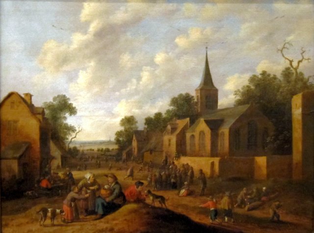A Village Scene by Joost Cornelisz Droochsloot