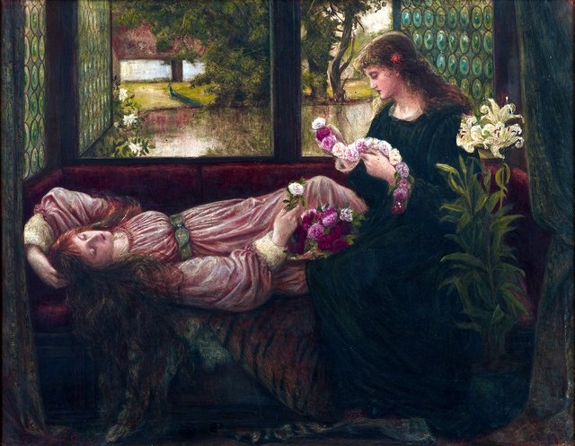 Wreath of Roses by Marie Spartali Stillman