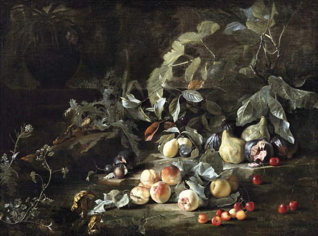 Still life with fruit by Abraham Brueghel