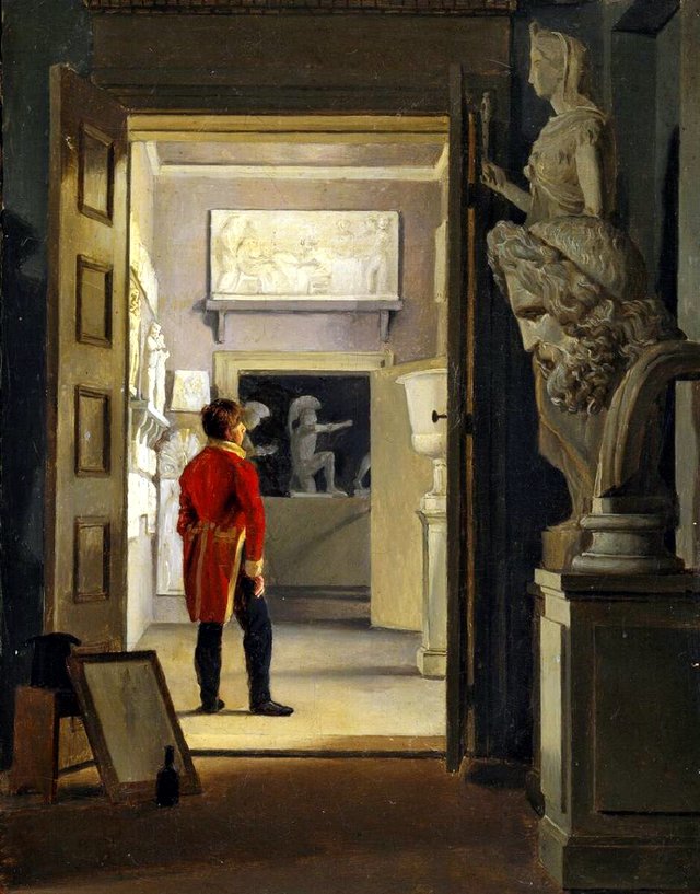Hall af Antiques at Charlottenborg by Adam August Müller