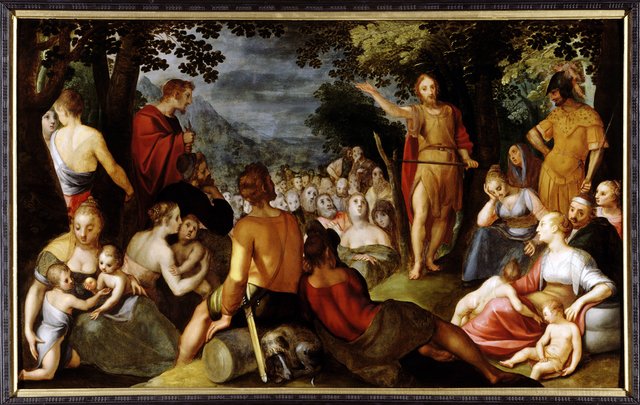 The preaching of St John the Baptist by Adam van Noort