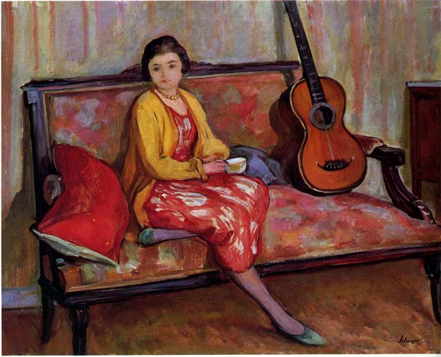 Nono et une guitare by Henri Lebasque