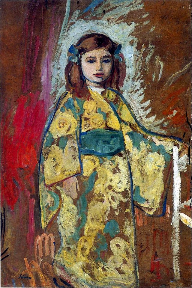 Nono en robe japonaise by Henri Lebasque
