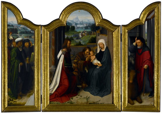 Triptych mit Anbetung der Könige by Adriaen Isenbrandt