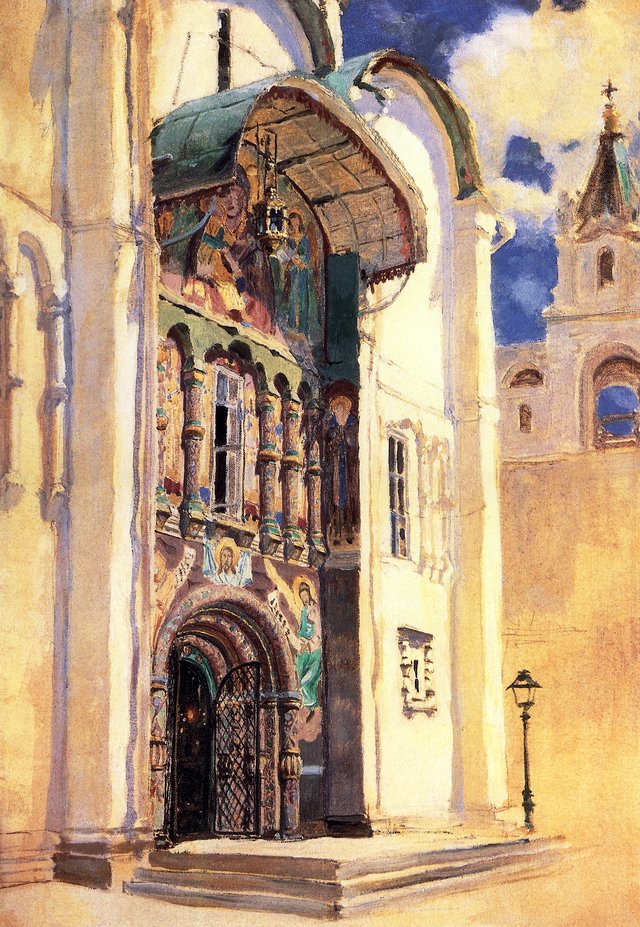 Поленов Успенский собор. Южные врата by Vasily Polenov
