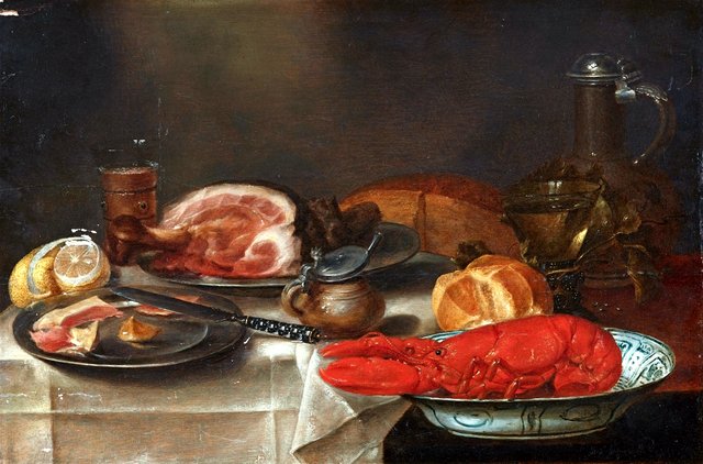 Still life with lobster by Alexander Adriaenssen