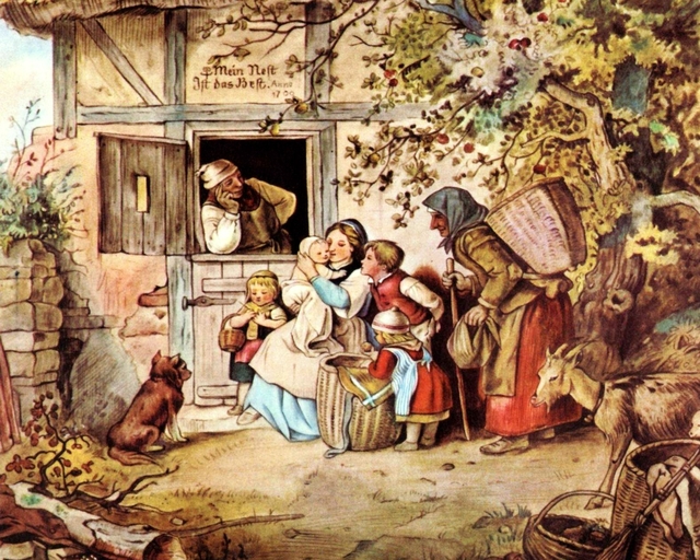 "Mein Nest ist das Best" — "Anno 1700" by Ludwig Richter